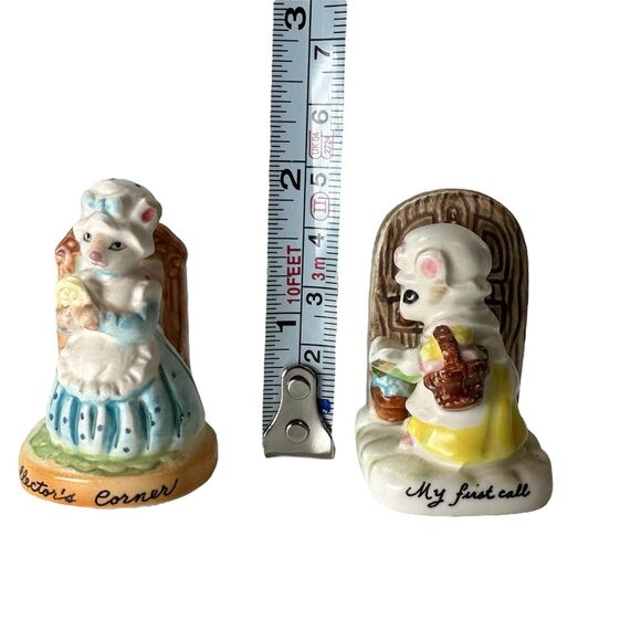 AVON Vintage Small  Treasures 2 Porcelain Mouse Figurines Home Decor Collector’s - Picture 6 of 6